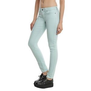 Blackheart Pastel Green Skinny Jeans